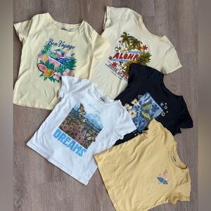 Old Navy Girls‎ Soft Graphic Tees Bundle Size 8 (Set of 5)